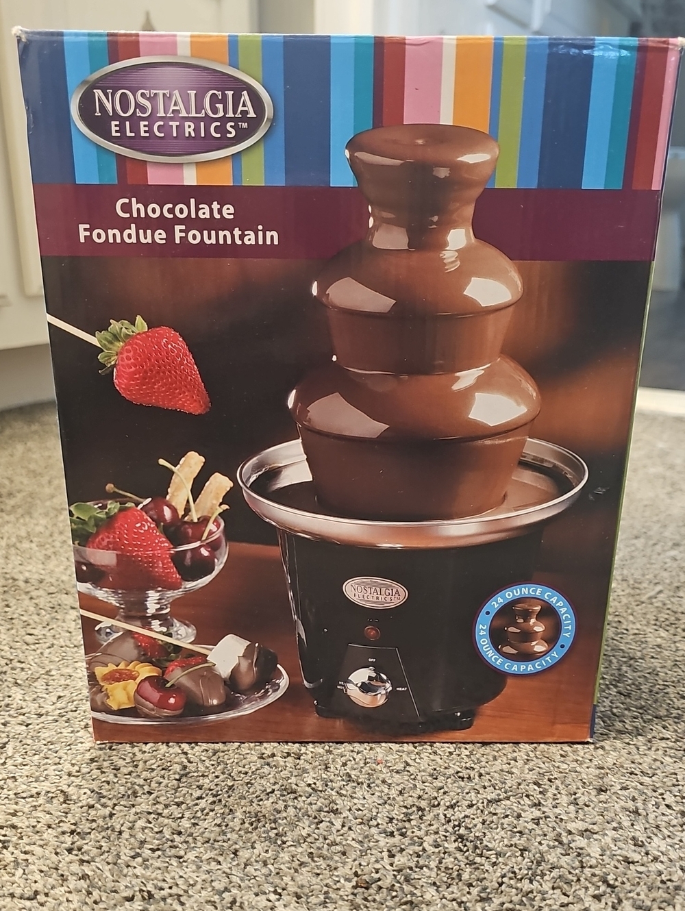 Nostalgia Chocolate Fondue Fountain - Black and Brown